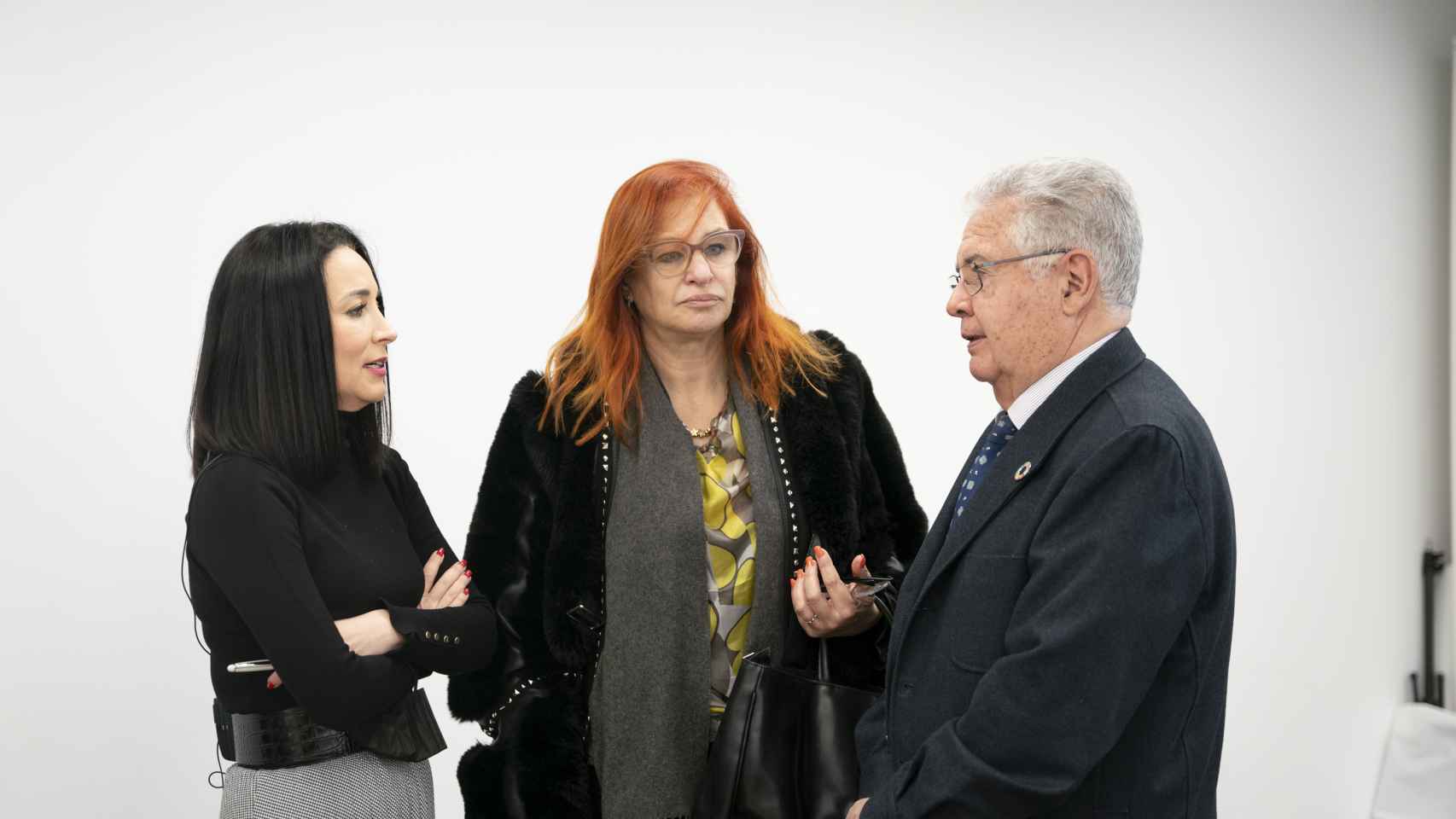 Cruz Sánchez de Lara,  Rosa Rosa del Rey (coordinadora FECU) y  Alberto Guerrero Fernández (presidente FECU).