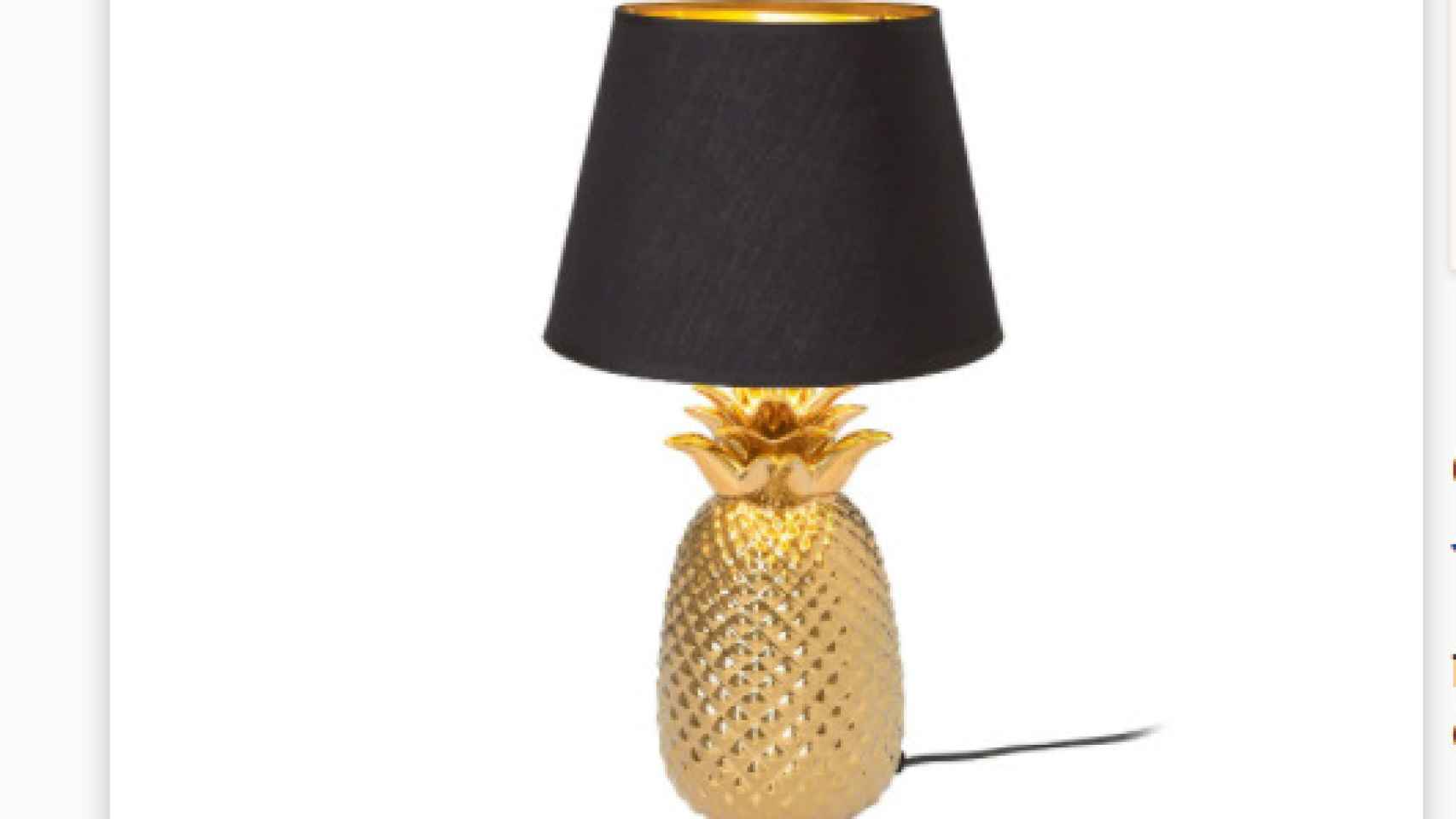 Lámpara de Lidl con forma de piña