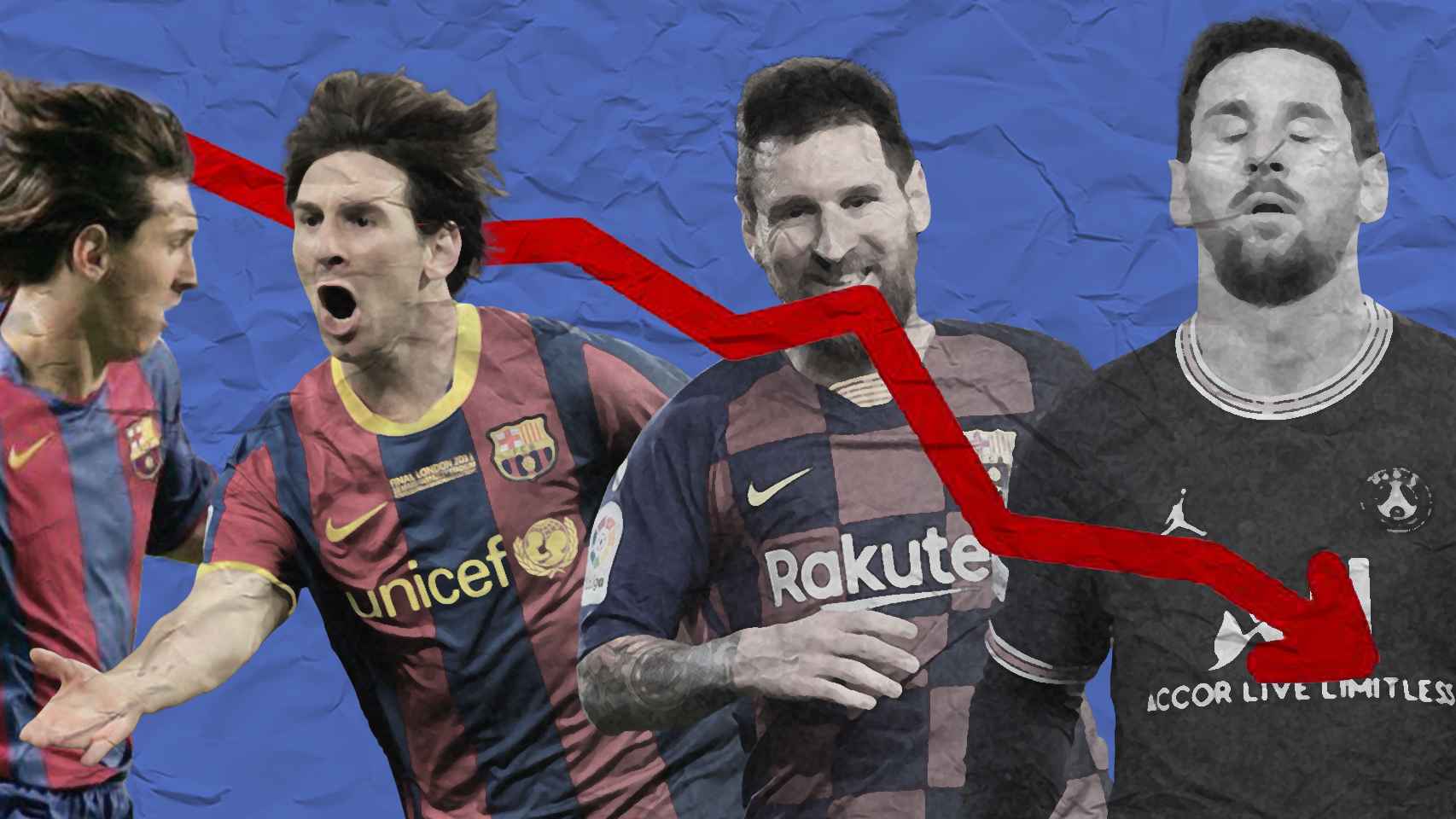 La evolución de Leo Messi a lo largo de los años en el FC Barcelona y el PSG
