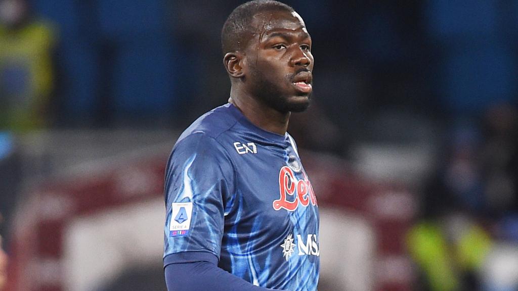 Kalidou Koulibaly, en un partido del SSC Nápoles de la temporada 2021/2022