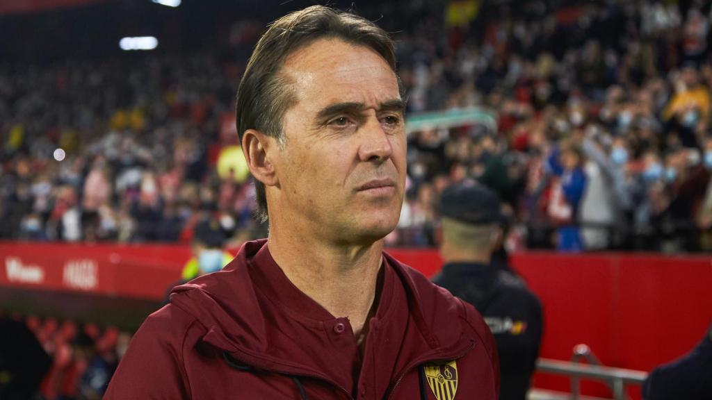 Julen Lopetegui, en un partido del Sevilla de la temporada 2021/2022