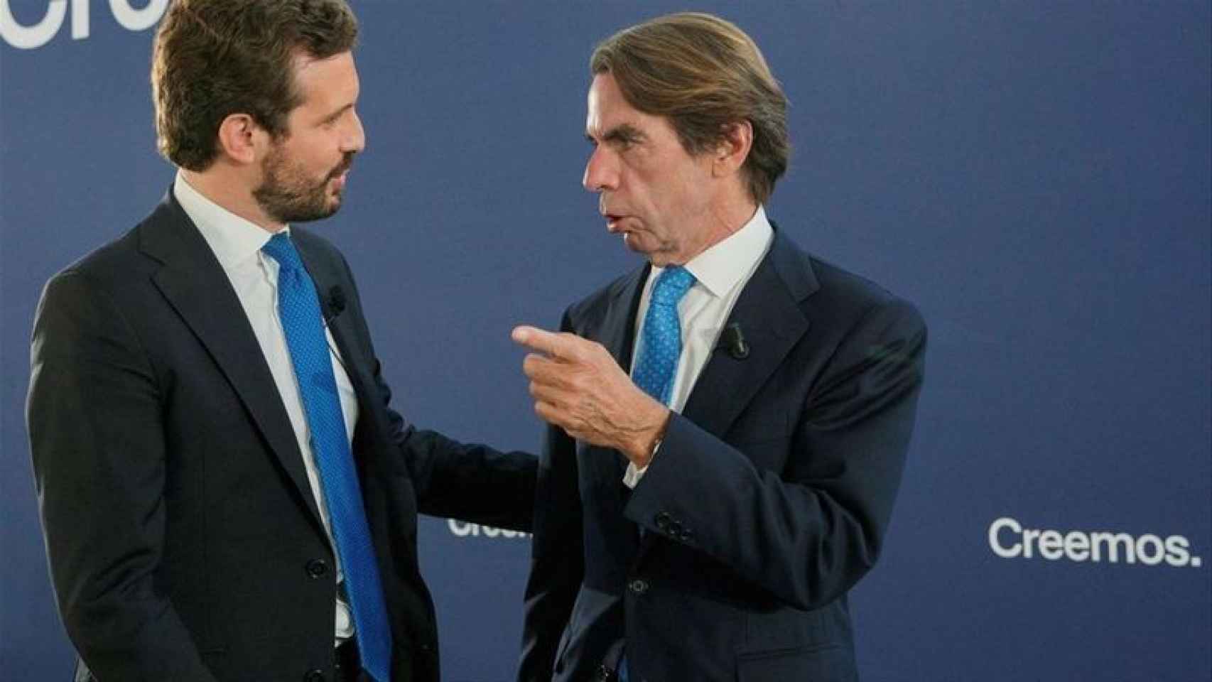 Pablo  Casado junto a José María Aznar, en una foto de archivo.