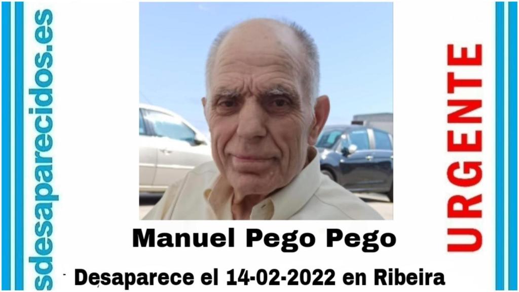 Manuel Pego, desaparecido en Ribeira desde el lunes.