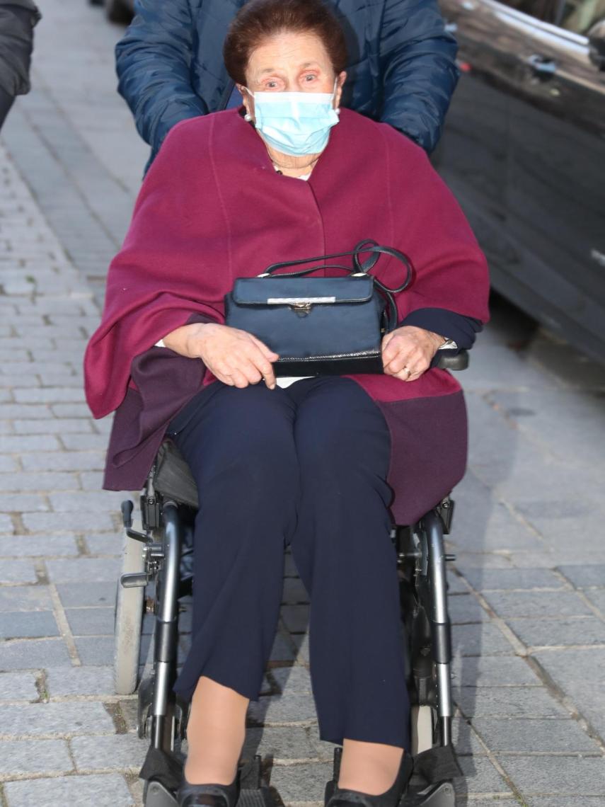 La infanta Margarita llegando al Teatro Real este 16 de febrero.