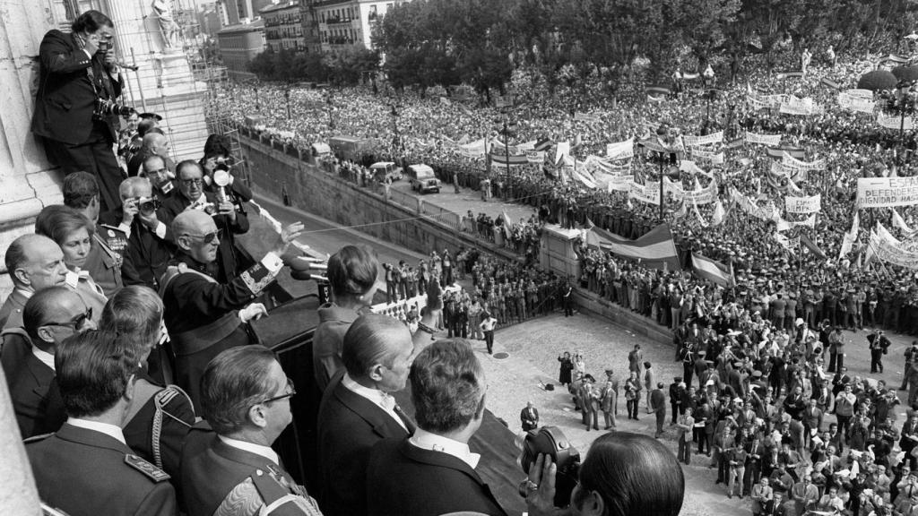 Discurso de Franco desde el balcón de la Casa Real el 1 de octubre de 1975.