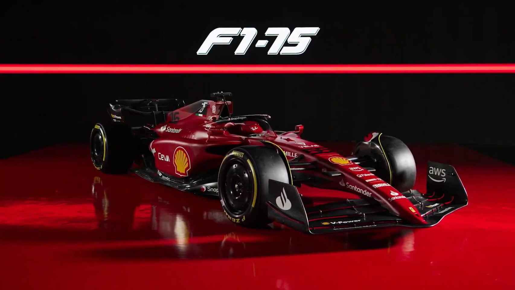 El Ferrari F1-75 de Carlos Sainz y Charles Leclerc.