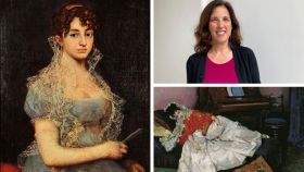 Un collage con fotos de María Ruiz Hilillo, la soprano Lorenza Correa y un cuadro de Madrazo.