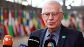 El jefe de la diplomacia de la UE, Josep Borrell, a la salida de la cumbre sobre Ucrania