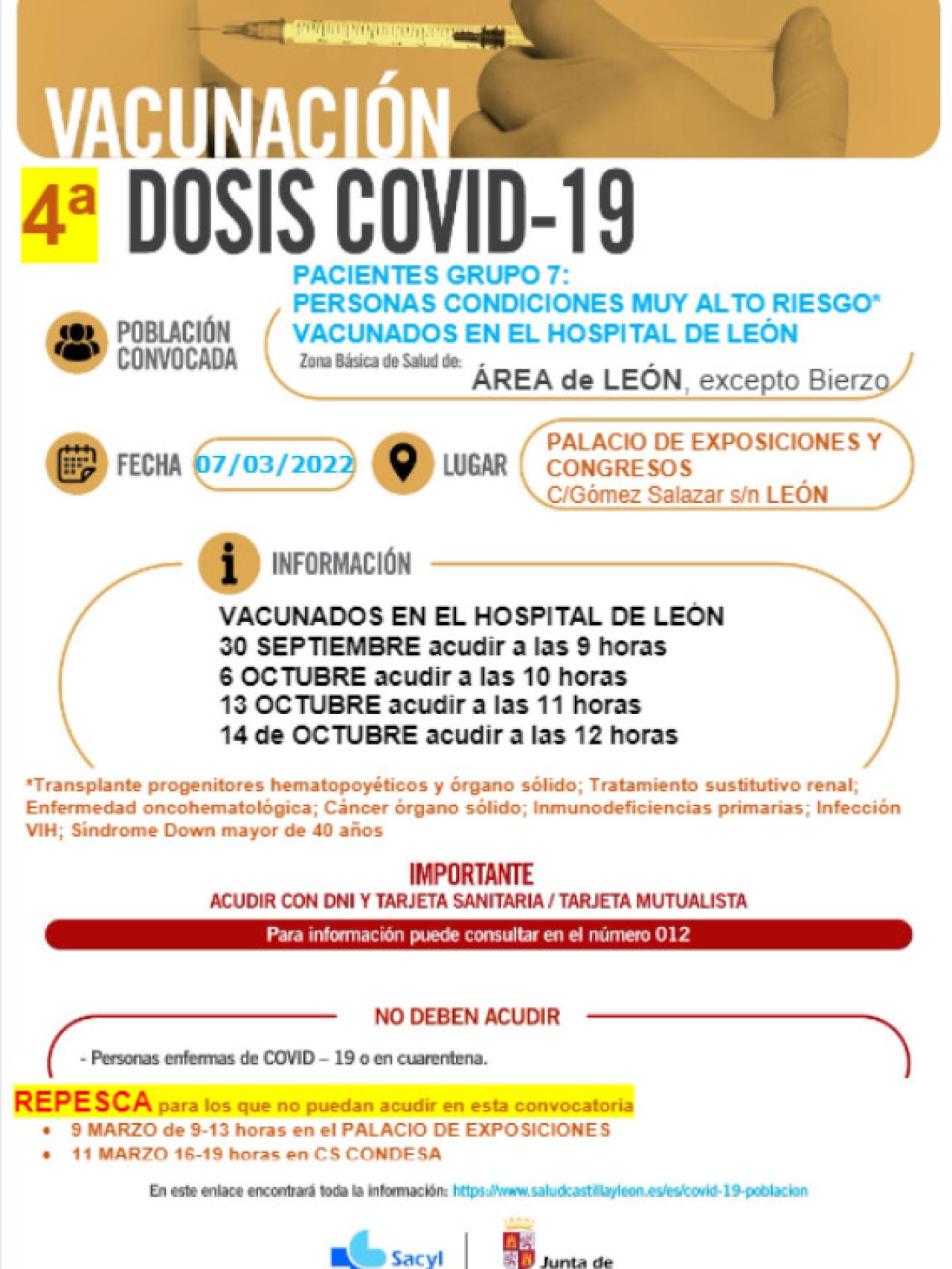 Vacunación León 7 de marzo