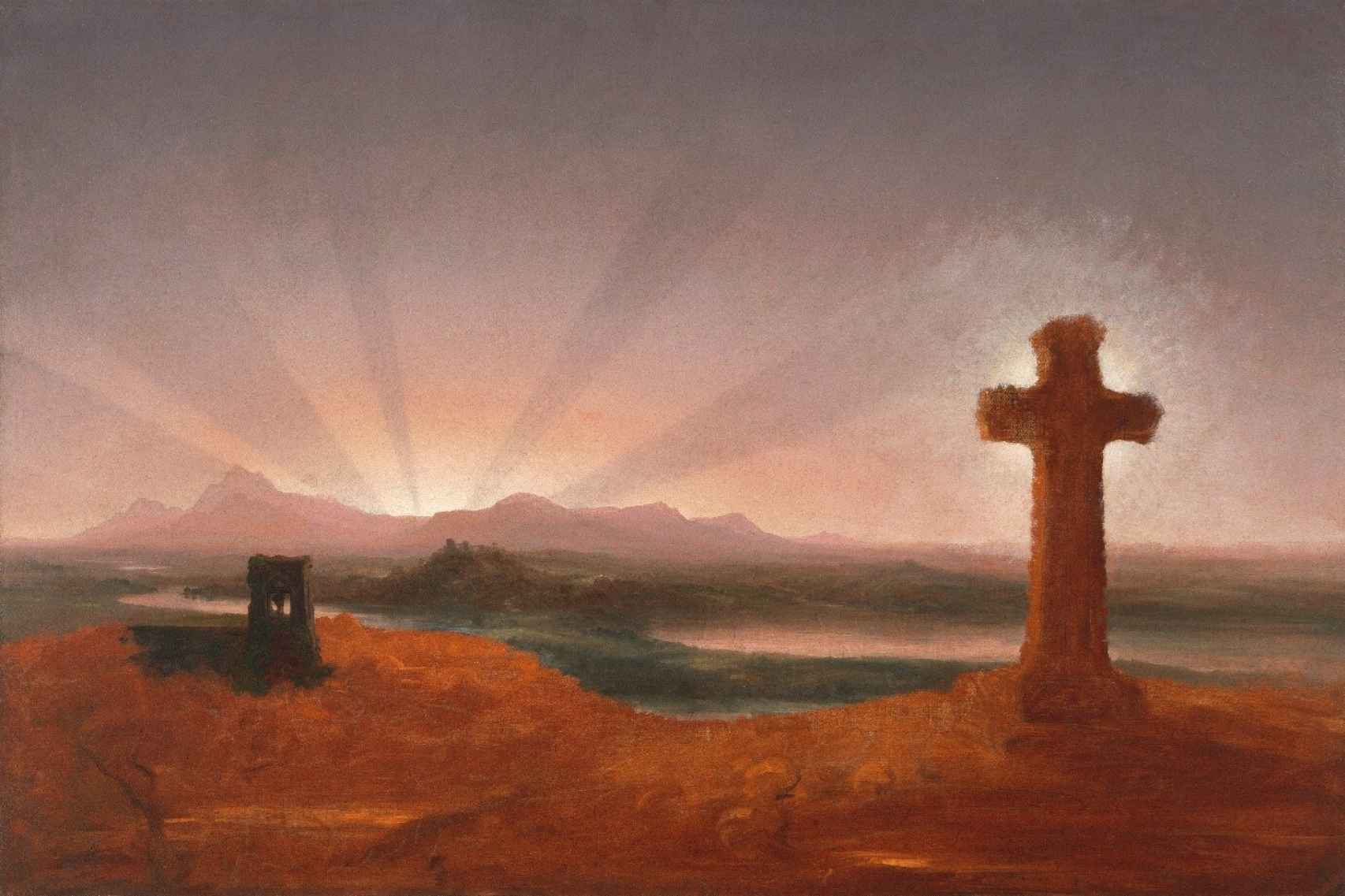 Thomas Cole: 'Cruz al atardecer', hacia 1848 ©Museo Nacional Thyssen-Bornemisza, Madrid