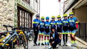 Equipo cadete femenino de la Escuela de Ciclismo Salmantina