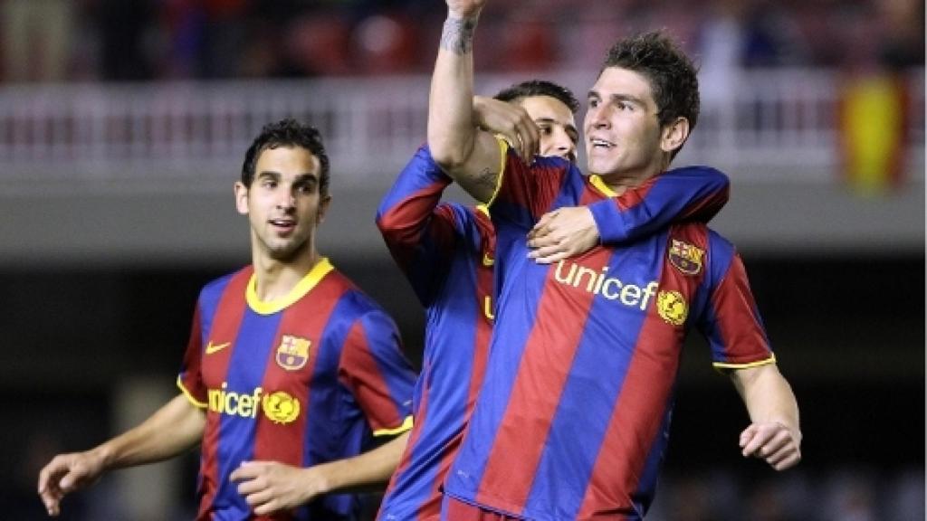 Jonathan Soriano, con el Barça B