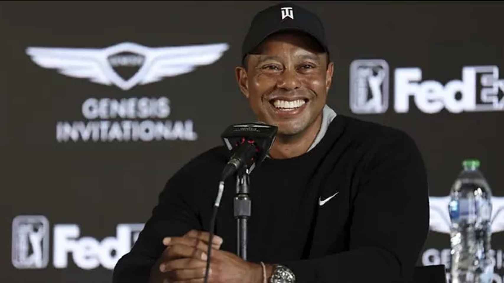 Tiger Woods en la presentación del Genesis Invitational