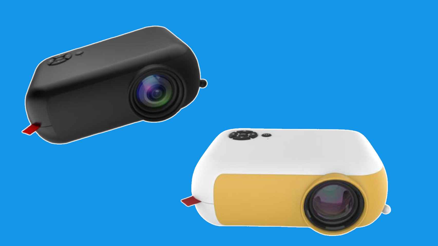 El mini proyector se puede conseguir en negro o en blanco con toques amarillos.