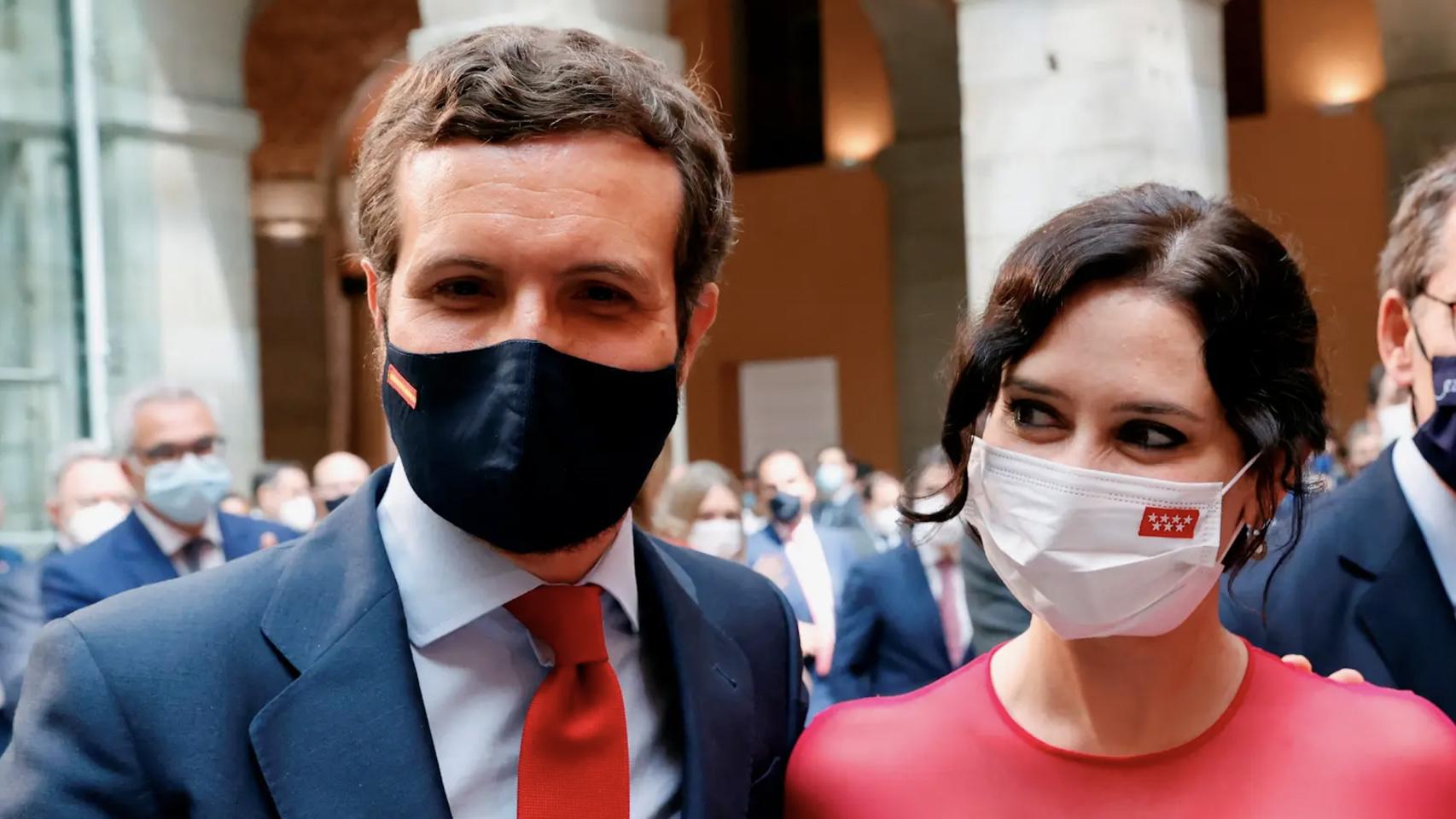 Pablo Casado e Isabel Díaz Ayuso.