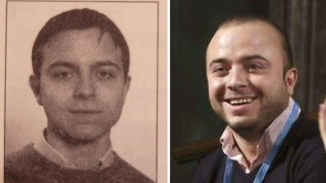 Carromero en su último año de colegio y en foto más reciente.