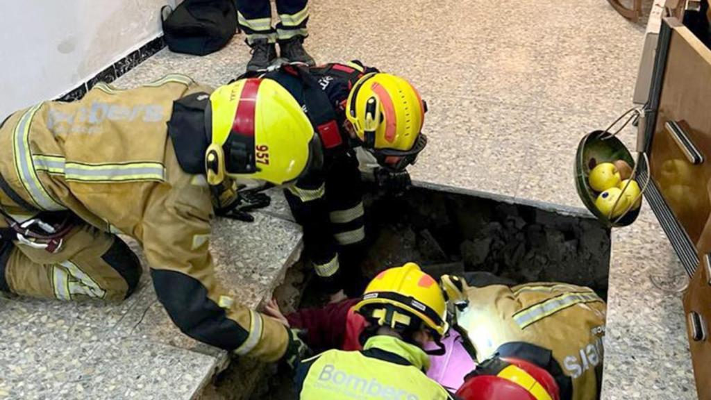 Rescate de la mujer de 95 años en Callosa del Segura.