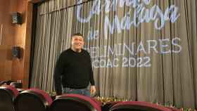Carlos Pasky, en el teatro de la ESAD durante preliminares.