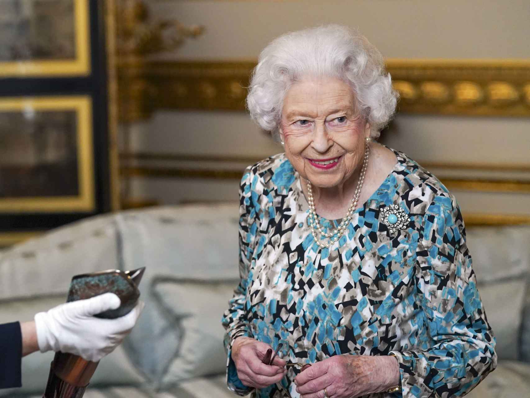 La reina Isabel II en un acto institucional en octubre de 2021.