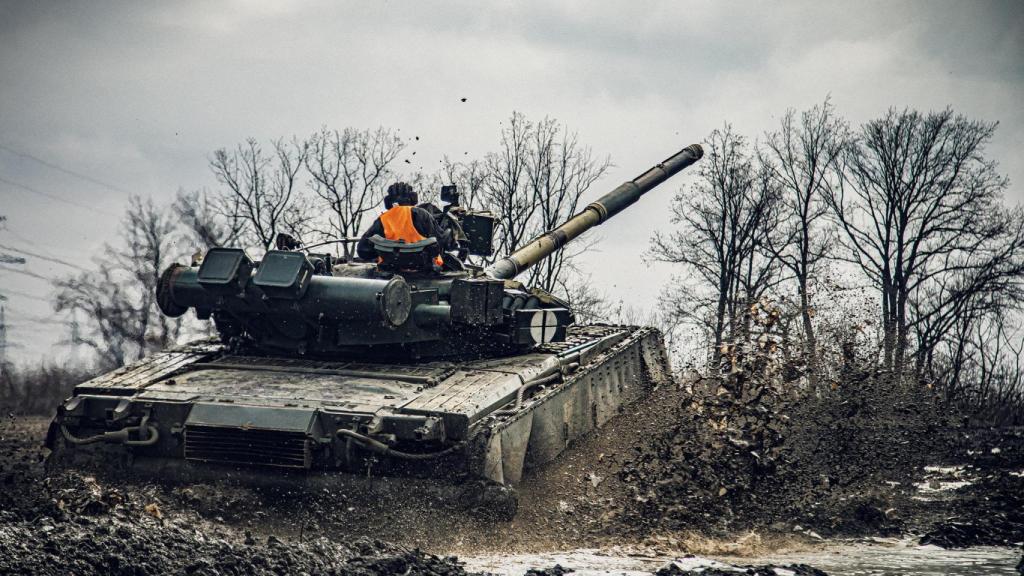 Un tanque en unas maniobras.