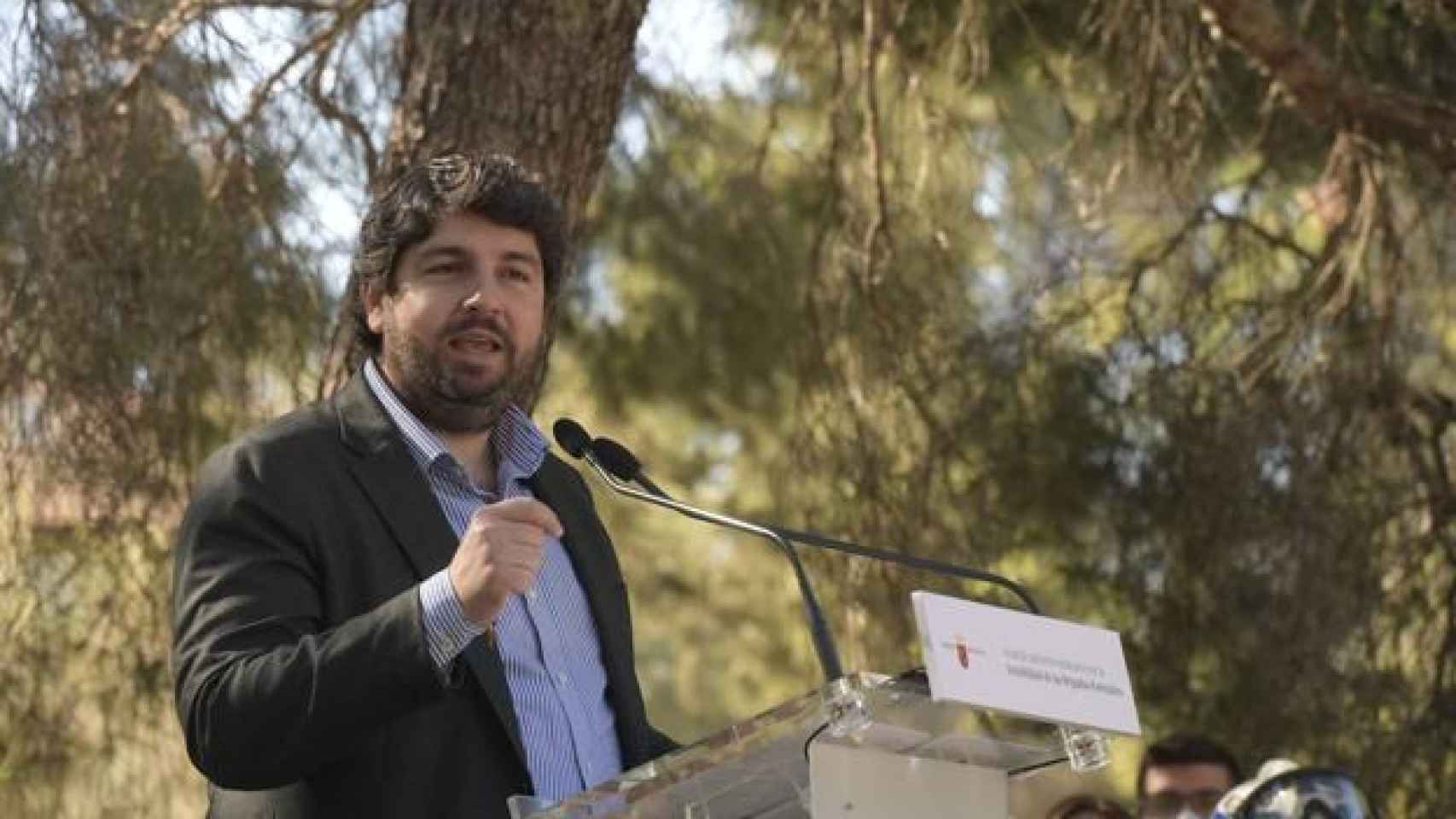 Fernando López Miras, presidente de la región de Murcia, en El Valle (Murcia).