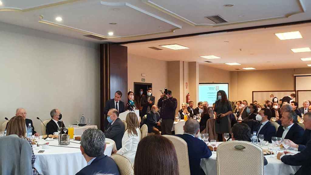 Abel Caballero durante su intervención en el Círculo de Empresarios de Galicia.