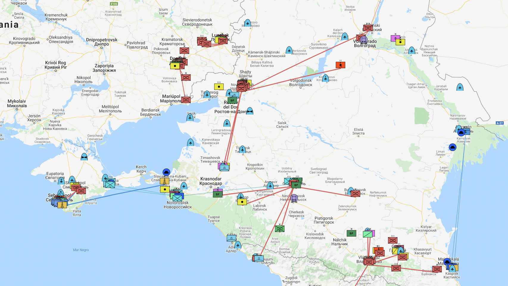 Mapa interactivo de fuerzas rusas.
