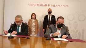 Firma del convenio entre la Usal y la Diputación de Zamora sobre el Parque Tecnológico