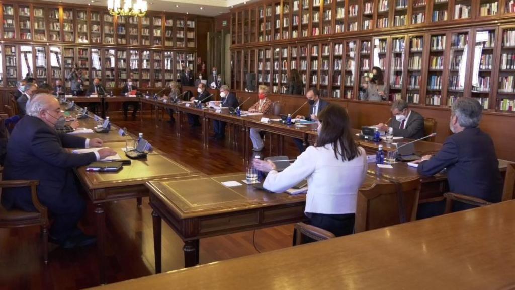 Reunión de la Sala de Gobierno con la ministra de Justicia, Pilar Llop./