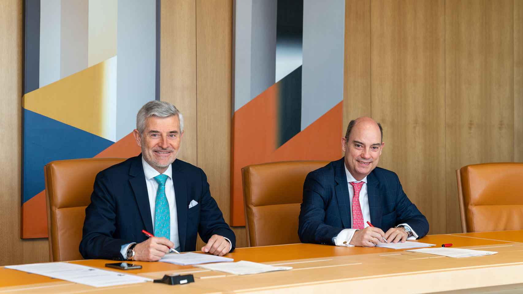 Ángel Rivera, consejero delegado de Santander España, y José Manuel Inchausti, vicepresidente de Mapfre y CEO de la compañía en Iberia.