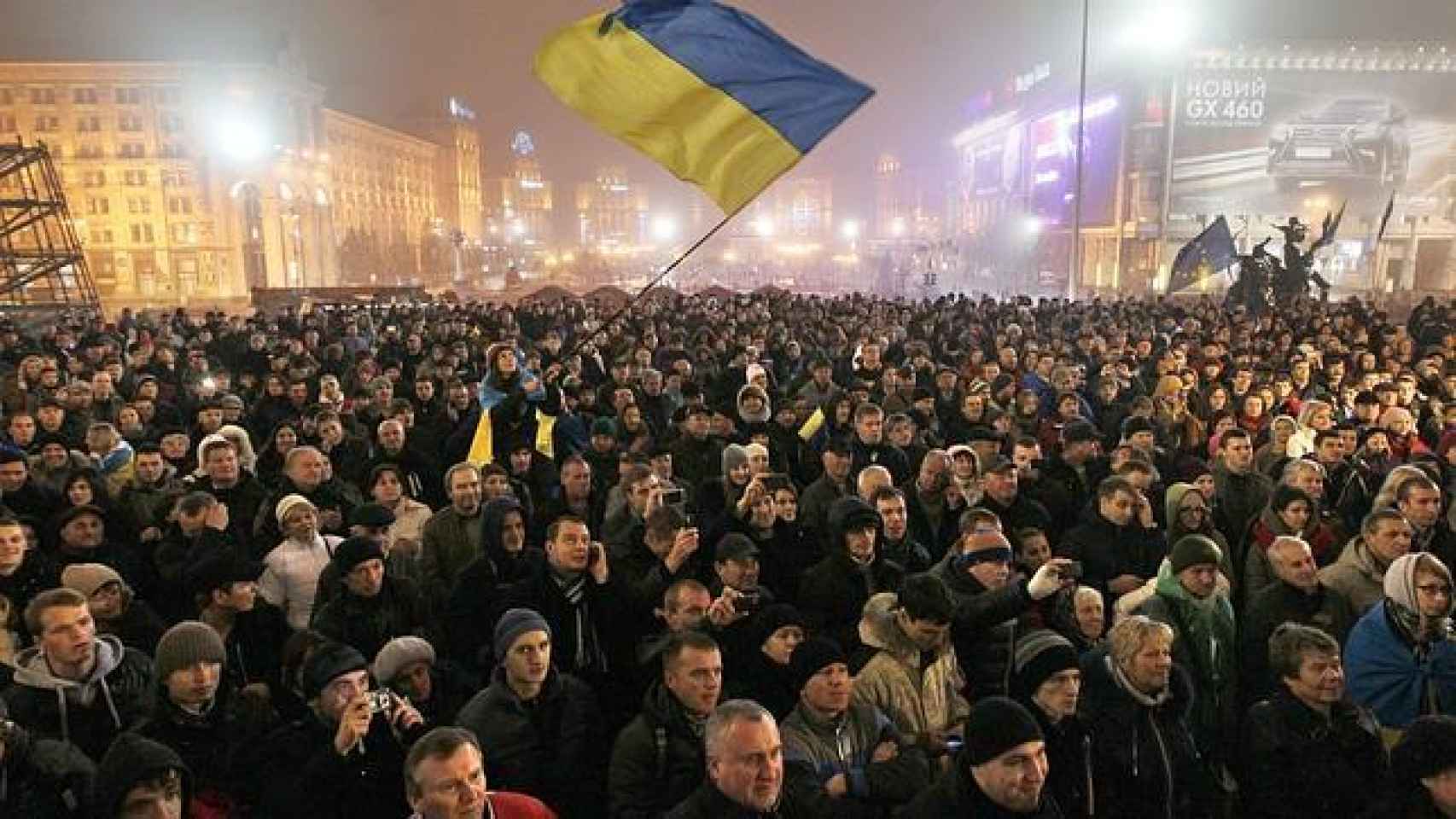 Manifestaciones en Kiev en 2013 del movimiento Euromaidán.