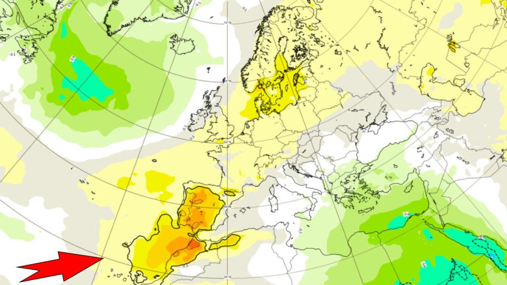 Elevadas temperaturas a comienzos de marzo en España. ECMWF.