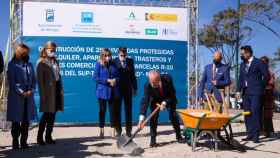 Imagen de la puesta de la primera piedra de 253 viviendas en el sector Universidad, en Málaga.