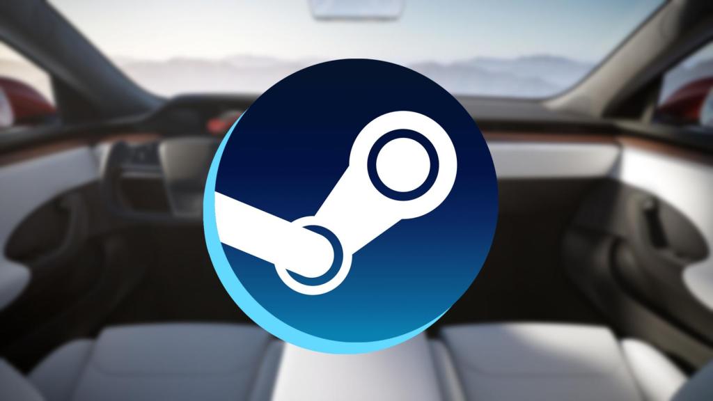 Logo de Steam en un Tesla.