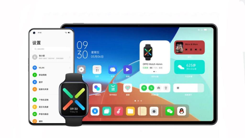 OPPO Pad junto al Find X5 y el Watch Free