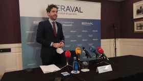 César Pontvianne, presidentde de Iberaval, en la rueda de prensa de hoy