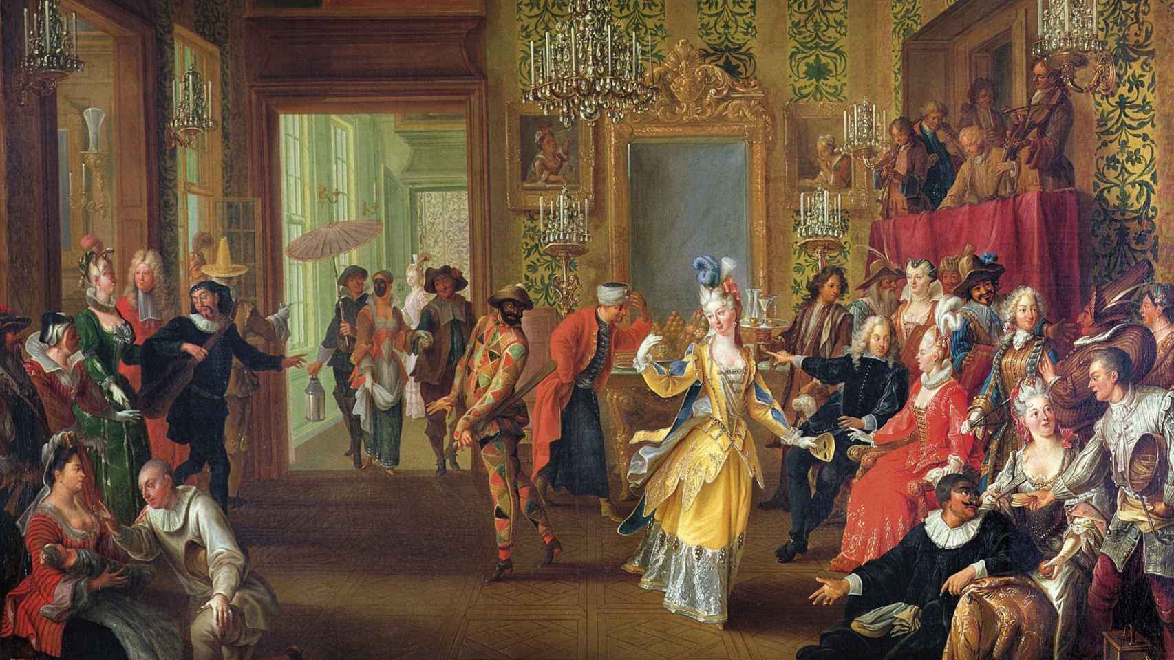 La nobleza hizo suya la celebración con los bailes de máscaras.