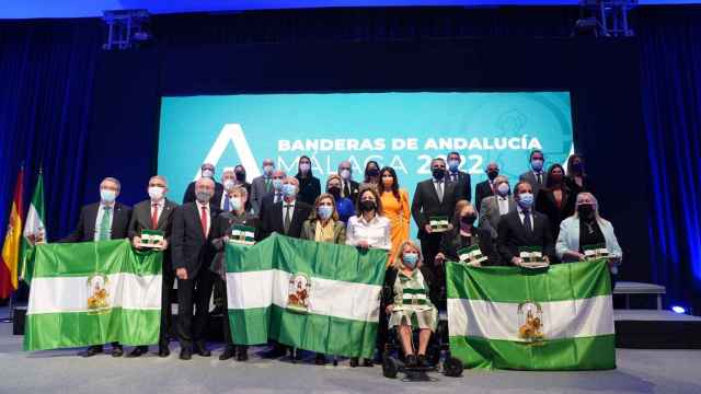 Galardonados con las Banderas de Andalucía en Málaga.