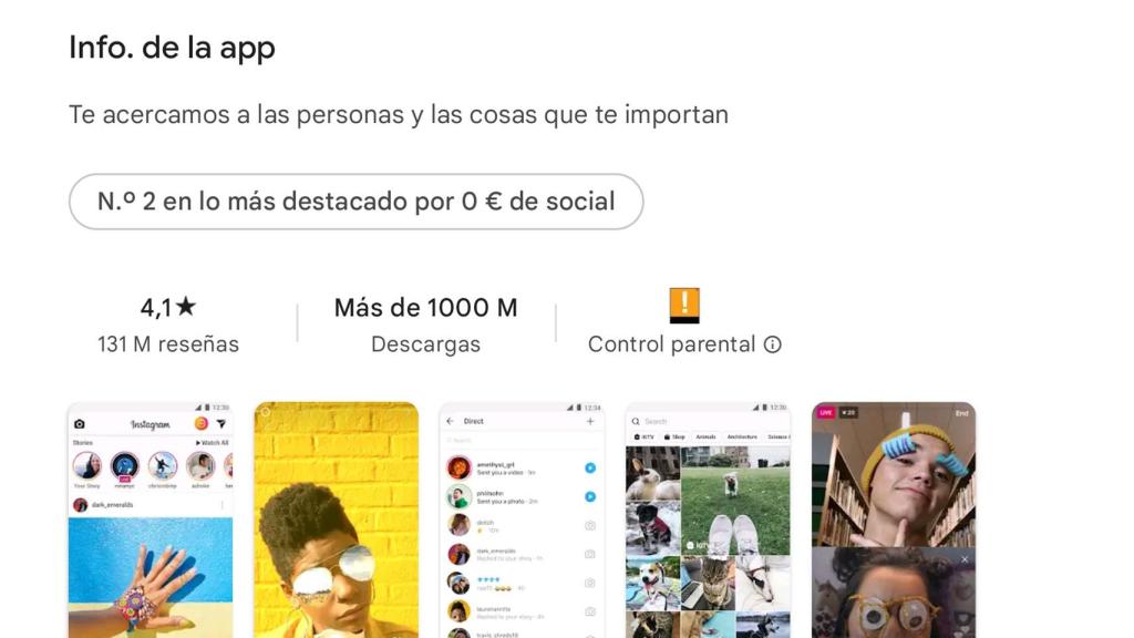 Info de la app