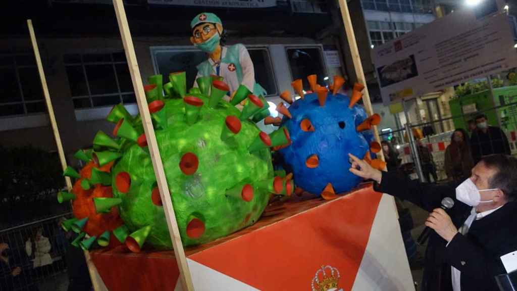 El Meco de Vigo de este Carnaval, dedicado al Coronavirus y a los sanitarios