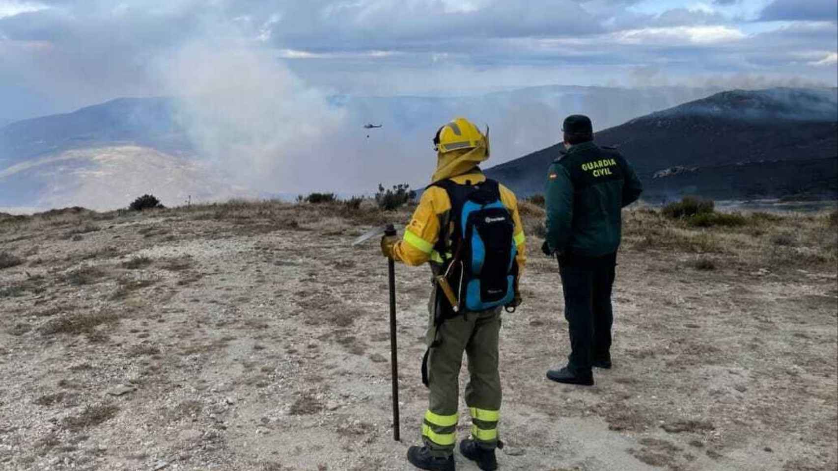 Incendio forestal en Chanos, dentro de la provincia de Zamora