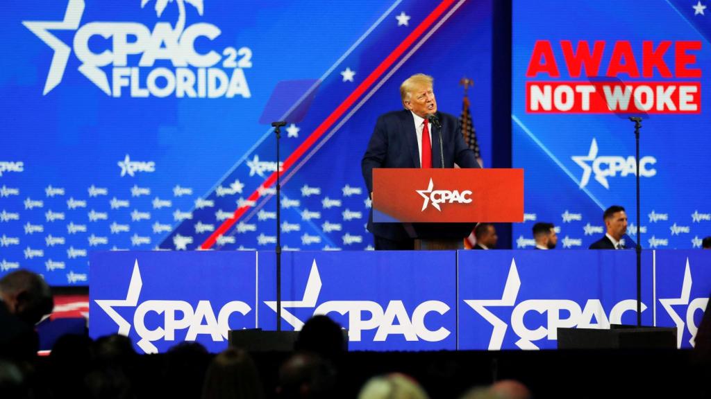 El expresidente de EEUU, Donald Trump, durante la CPAC de Florida.