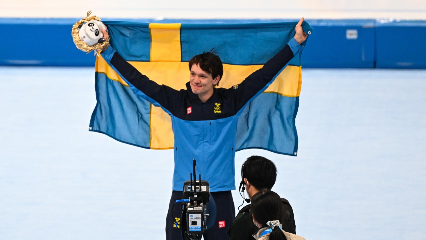 Nils Van der Poel tras ganar una medalla con Suecia en los JJOO de Pekín 2022