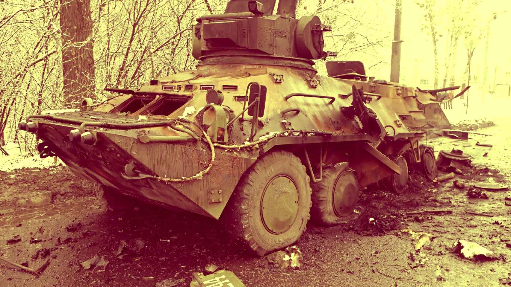 Un tanque en la ciudad ucraniana de Járkov.