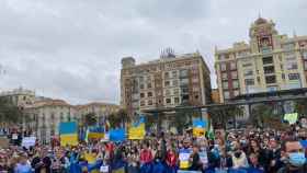Málaga se concentra de nuevo contra la invasión rusa en Ucrania.