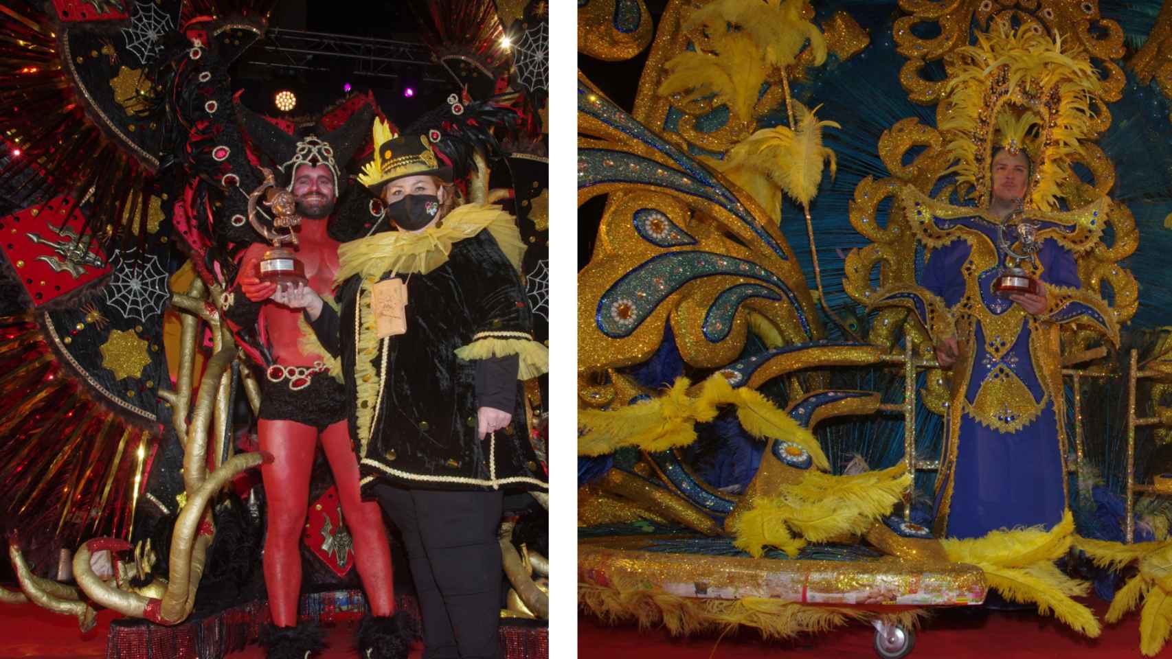 Los dos caballeros del Carnaval de Málaga 2022.