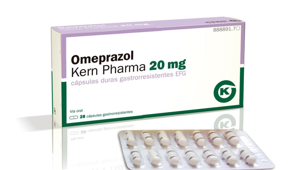 Envase de Omeprazol.