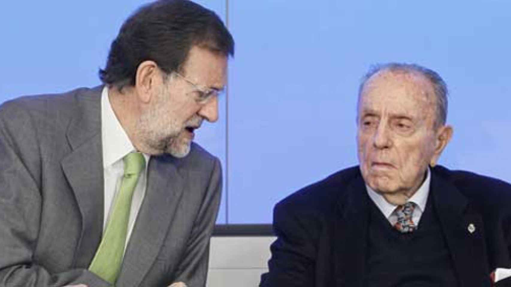 Mariano Rajoy y Manuel Fraga.