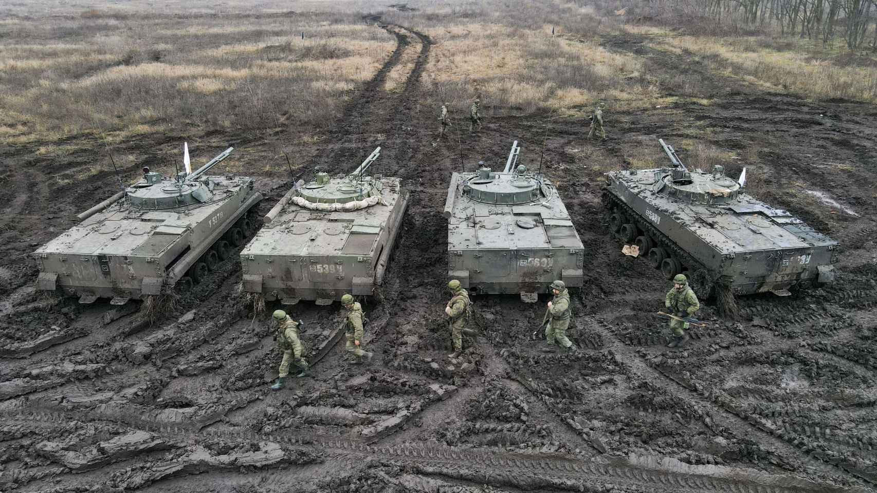 Tanques en Rostov, Rusia.