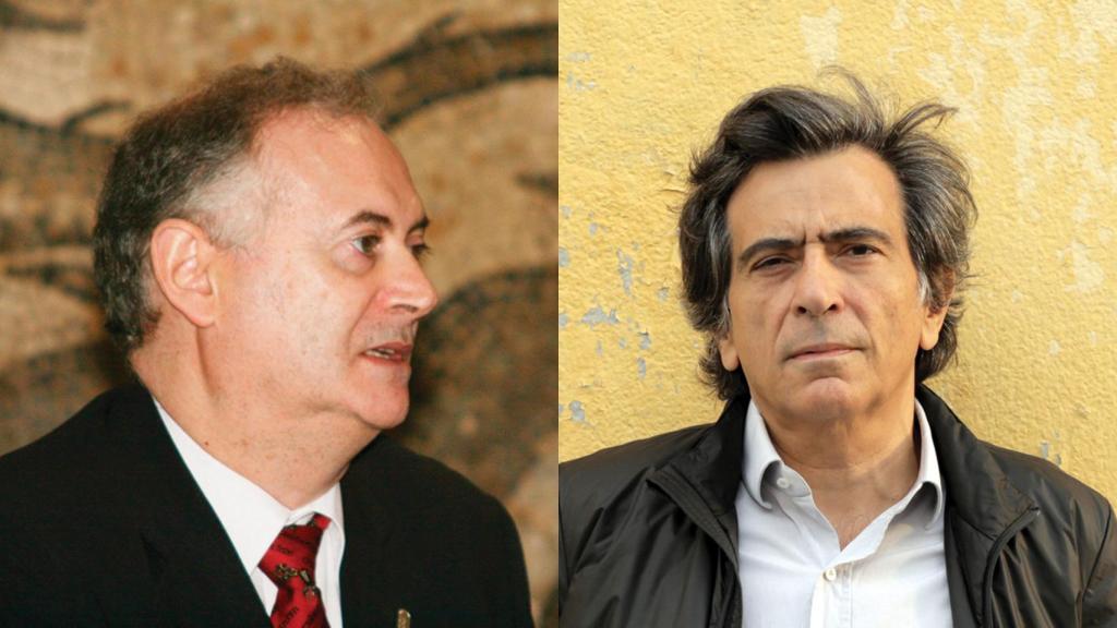 Enrique Moradiellos y Arcadi Espada. Fotografías de Felipe Cabezas y Javier Barbancho respectivamente